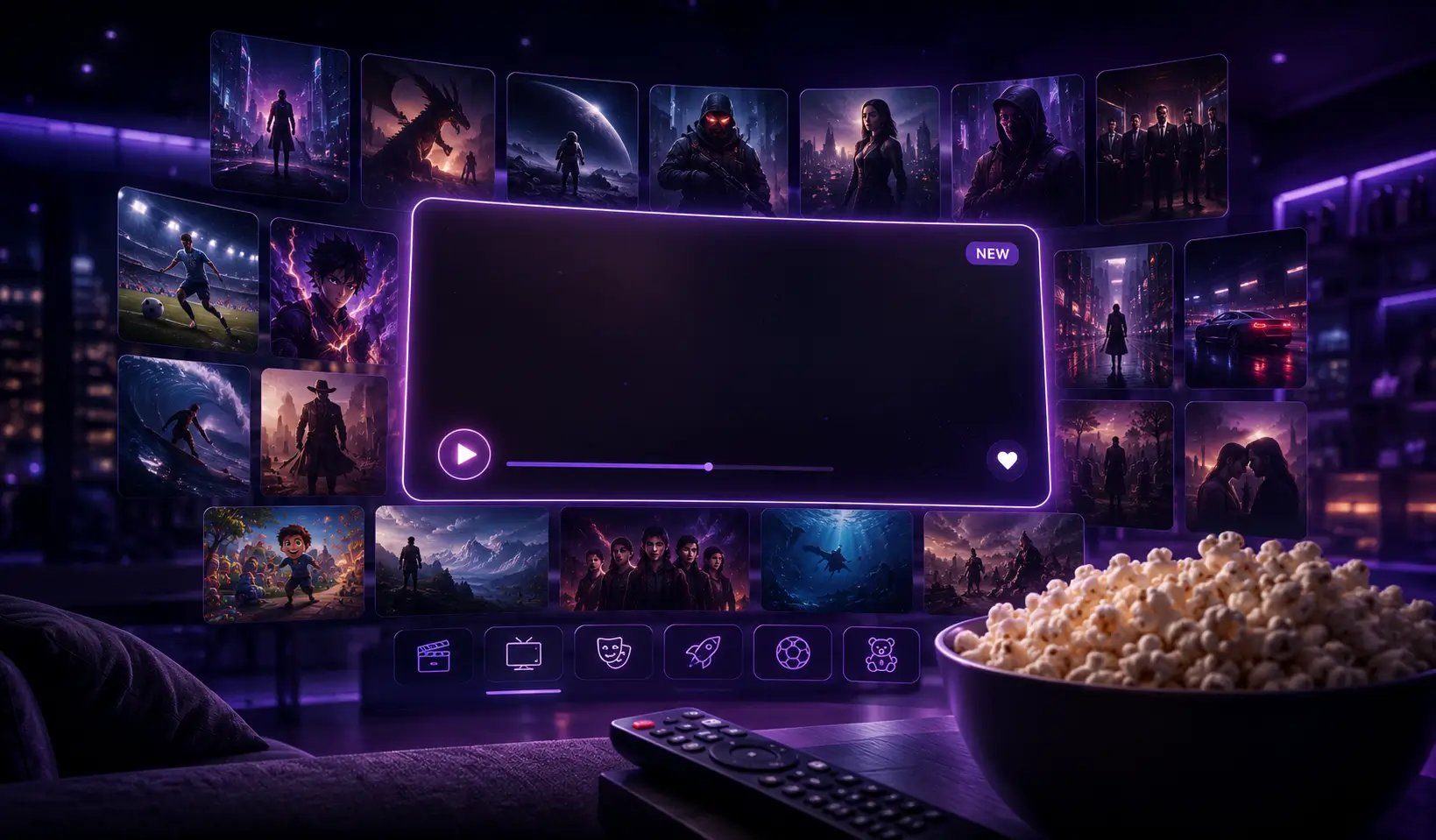 Extensive Library of Movies & TV Shows